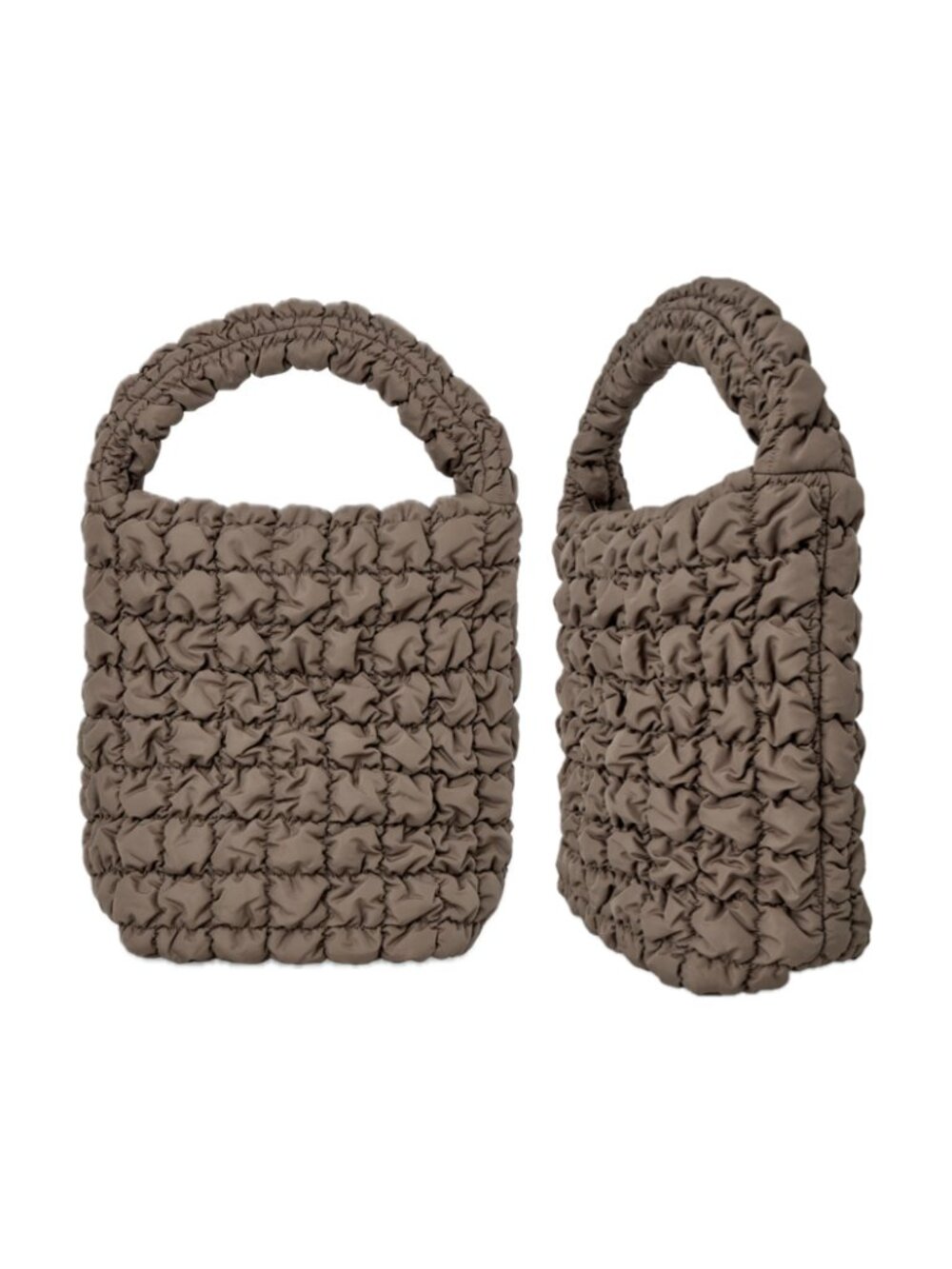 COS Quilted Mini Tote Shoulder Bag (Dark Mole Brown)